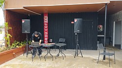 Speaker aktif 750 watt 2 buah + mixer + mic wireless 2 buah (400rb/hari)